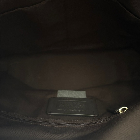 Brand new Coach Tan Leather Shoulder Bag with free Yellow Floral Accent scarf - Picture 4 of 4